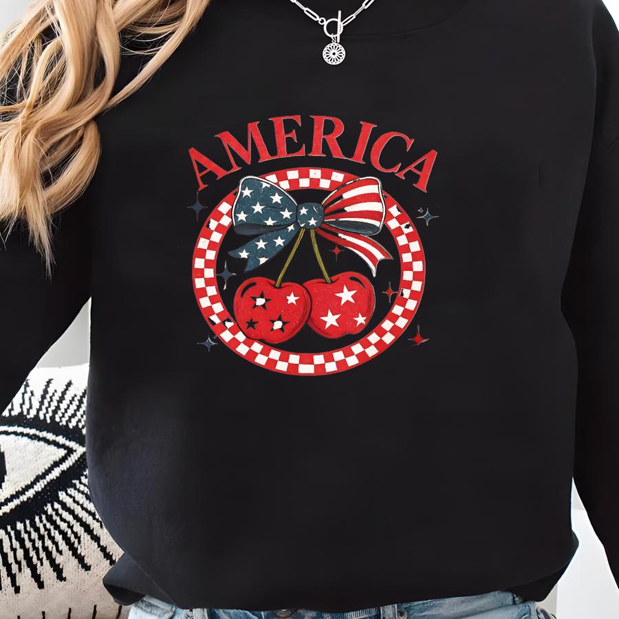 Retro 4th Of July T-shirt: Coquette Usa Tee Sweatshirt