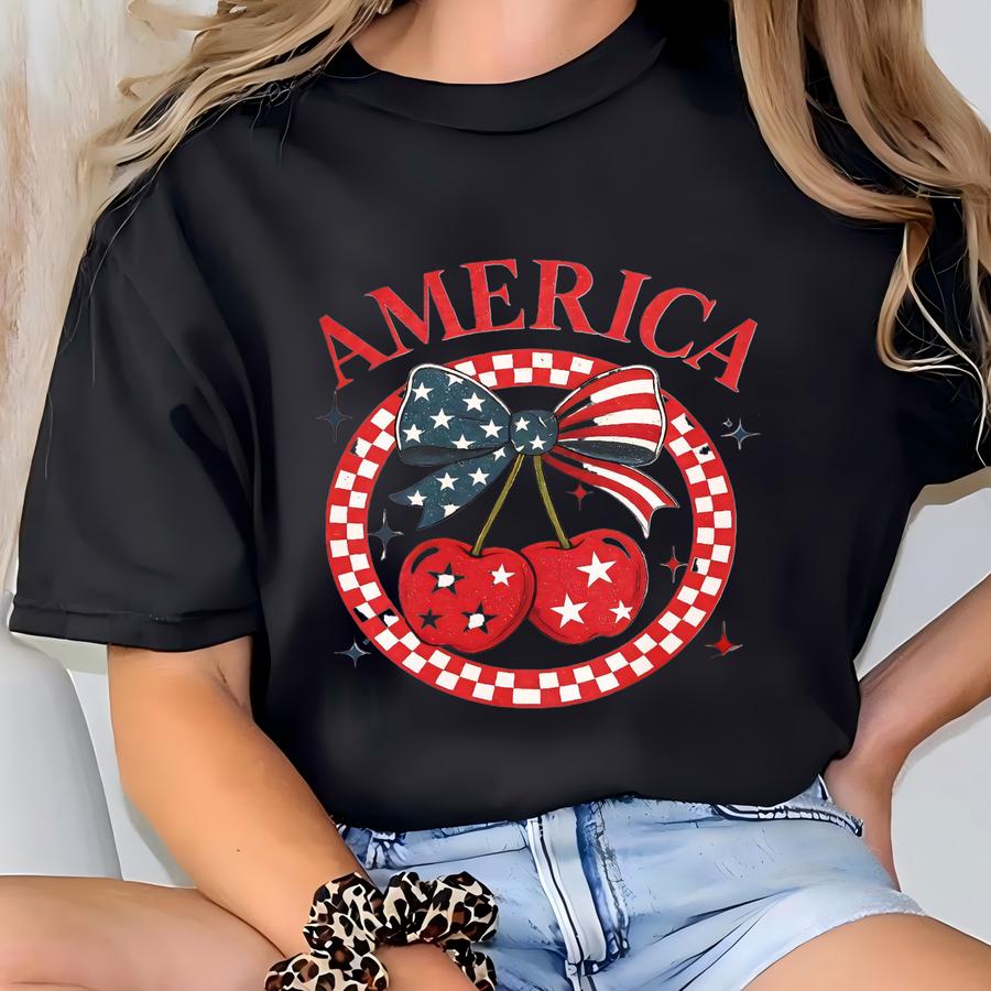 Retro 4th Of July Hoodie: Coquette Usa Tee T-shirt