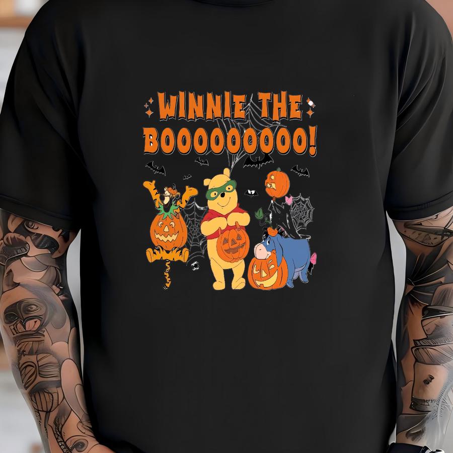 Winnie The Boo Shirt, Halloween Shirt, The Pooh Halloween Pumpkin Shirt, Hallowen Trick Or Treat Tee, Land Shirt T-shirt