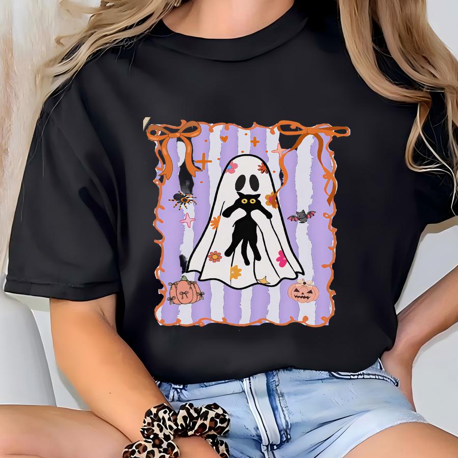 Coquette Ghost Hoodie: Halloween Tee T-shirt