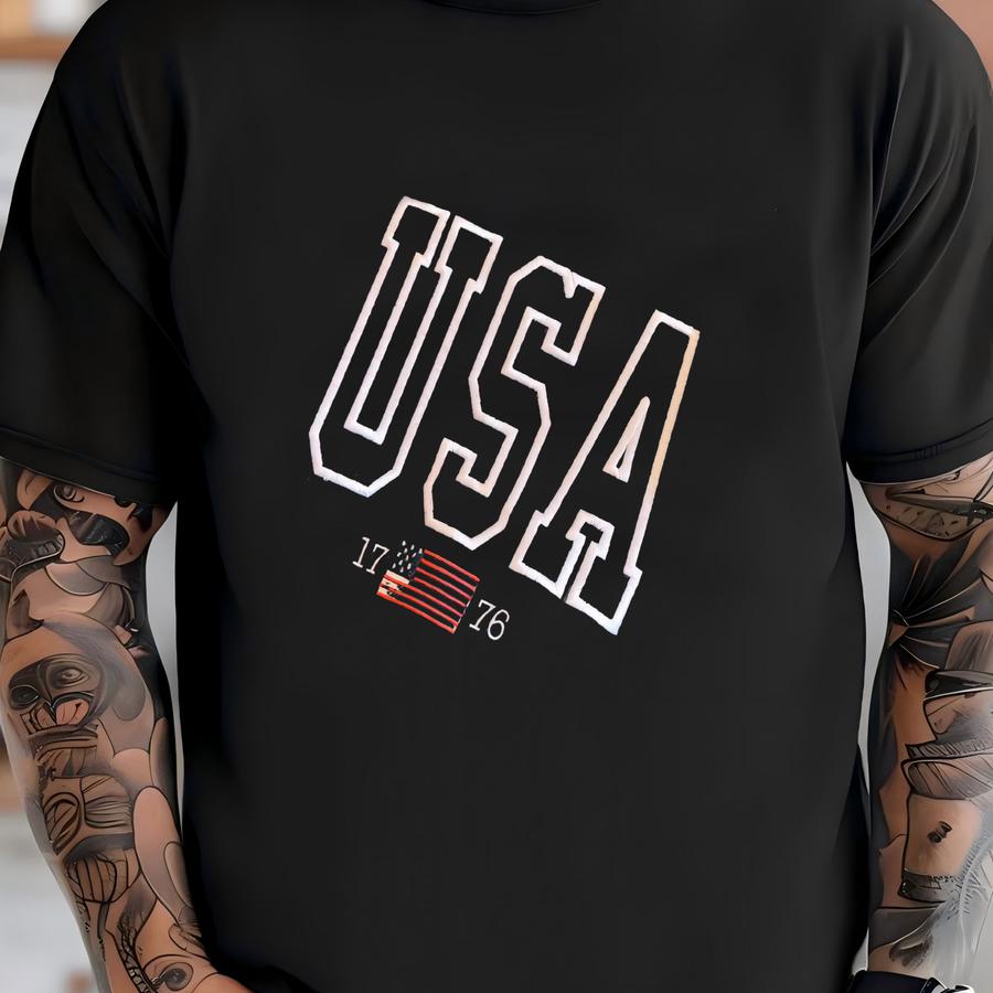 Usa 1776 Tee -- , 4th Of July Tee, Short Sve T-shirt