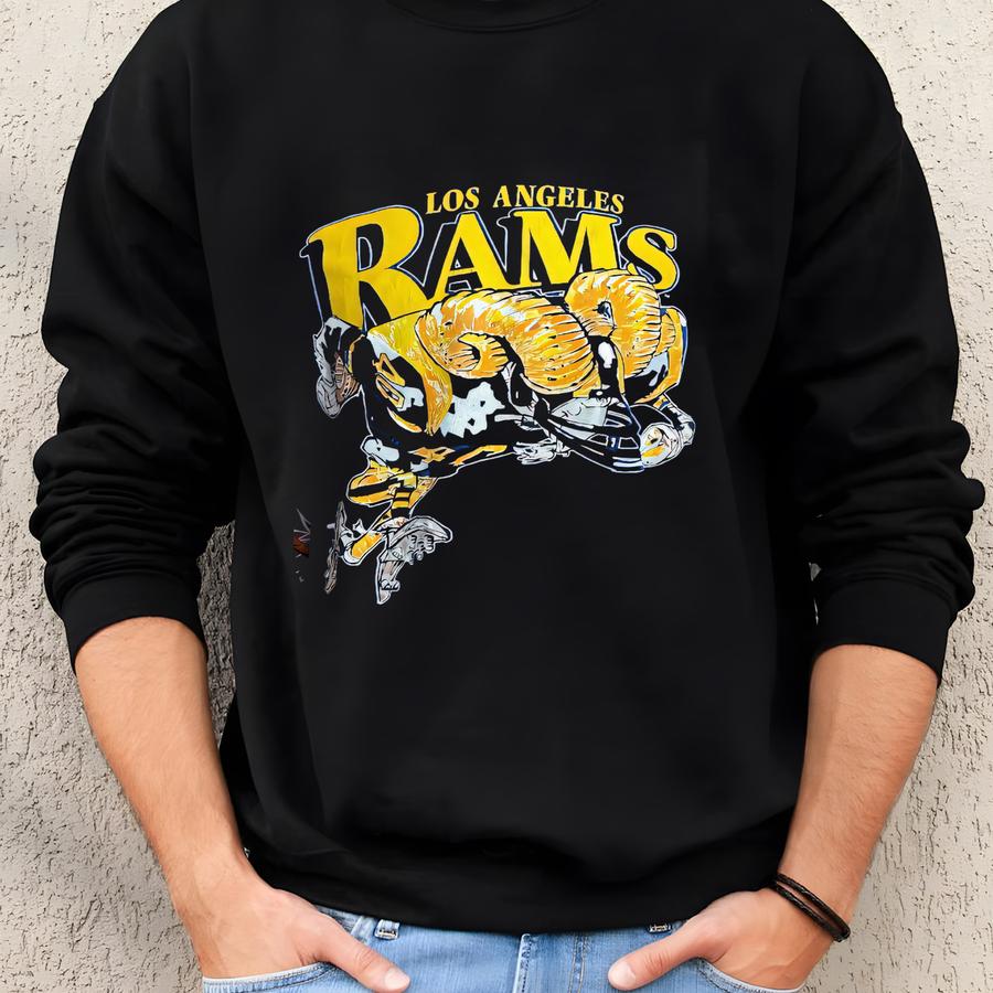 Vintage Los Angeles Rams Tee Sz Large – Rare Nutmeg T-shirt By Jack Davis – 90s Cartoon Graphic Football Fan Gear Sweatshirt Vintage Los Angeles Rams Tee Sz Large – Rare Nutmeg T-shirt By Jack Davis – 90s Cartoon Graphic Football Fan Gear Sweatshirt