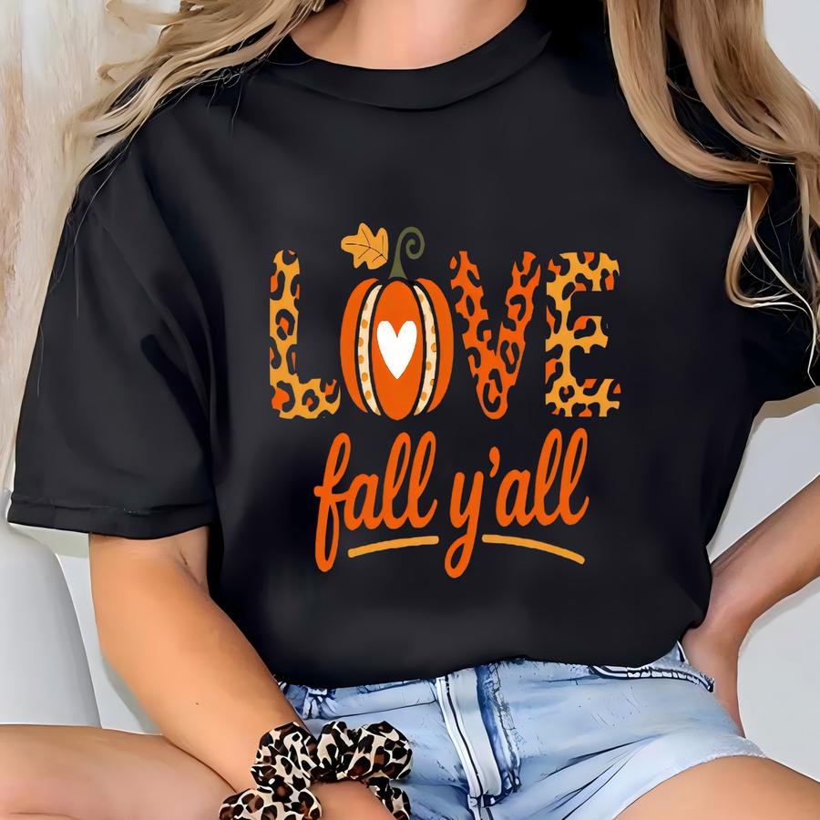 Leopard Pumpkin Fall Graphic Tee: Southern Autumn Shirt T-shirt