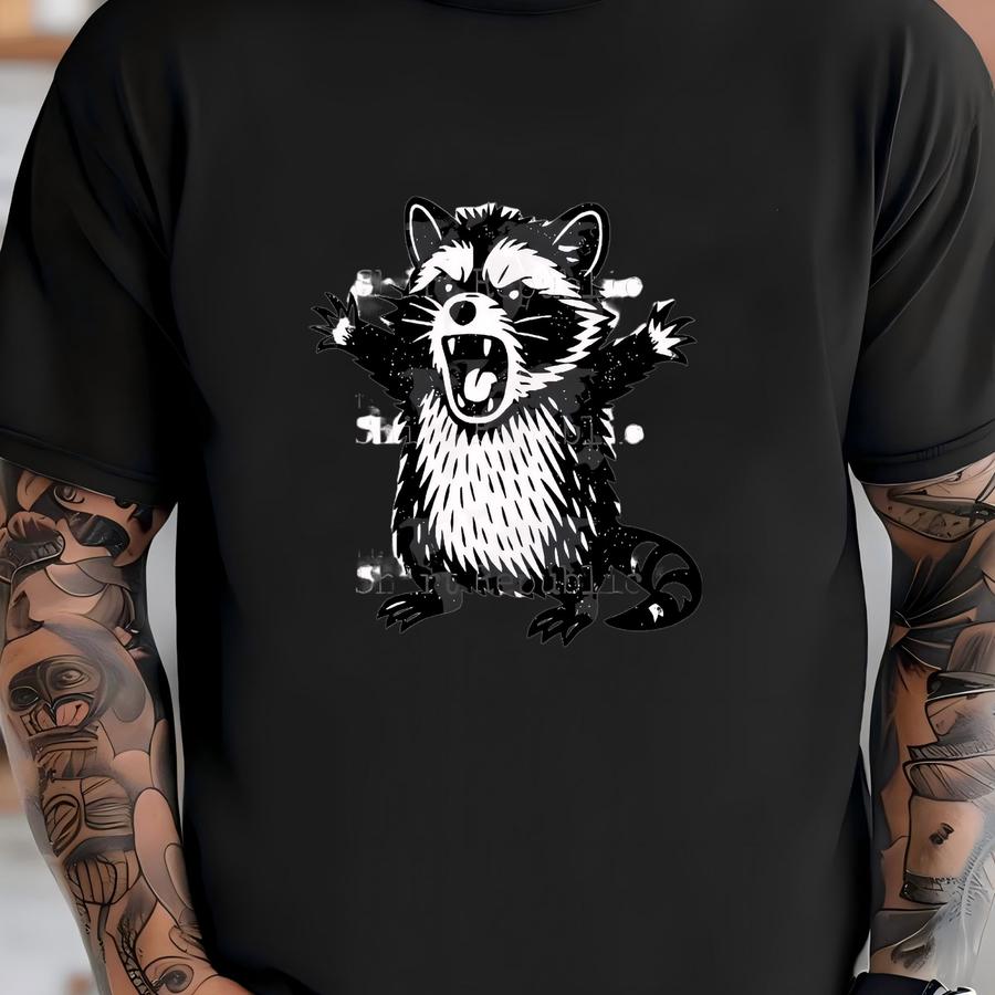 Angry Raccoon Svg, The Horrors Persist, Meme Png, Retro Opossum, 90s Graphic, Funny Mental Health, Trash Panda, Rude Dirty Unhinged T-shirt