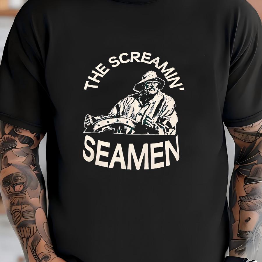 Vtg The Screamin Seamen Ccm Reebok Hockey Jersey Sz L T-shirt