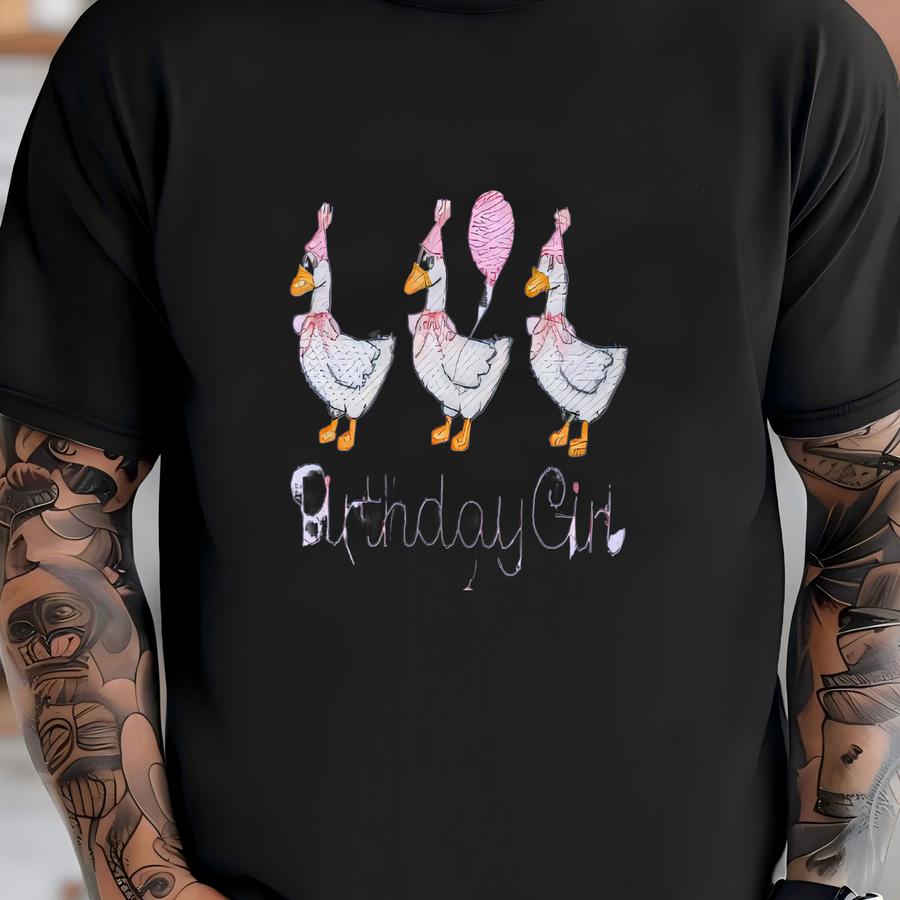 Goose Birthday Romper: Custom Gingham Party Outfit T-shirt