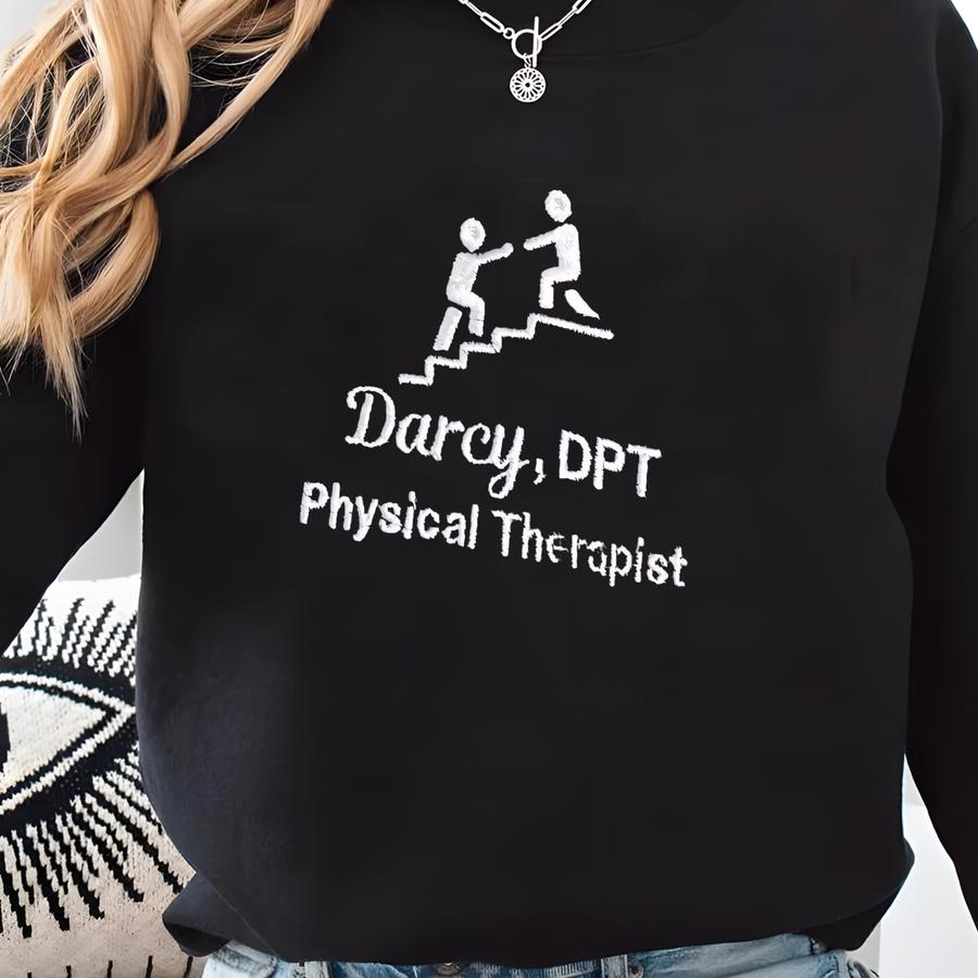 Physical Therapist Quarter Zip Sweatshirt| Custom Medical Jacket, Graduation Gift For Men And Women, Pt, Dpt, Pta, Assistant, Rehab Sweatshirt