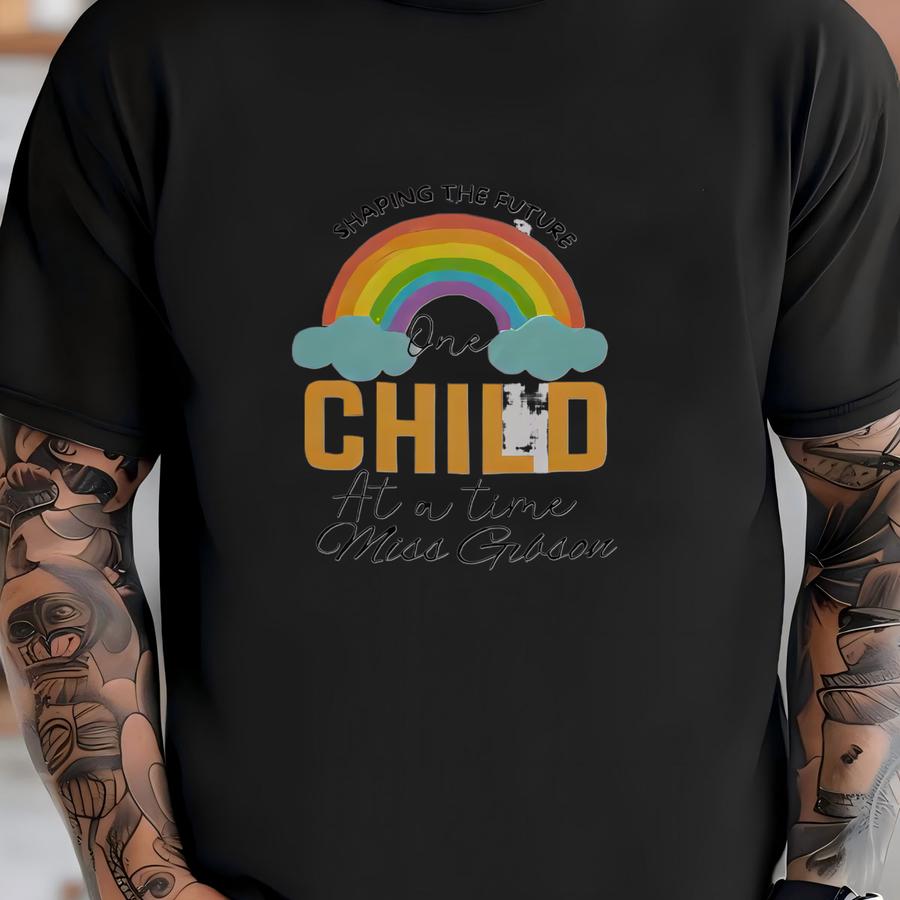 Personalized Teacher Travel Mug: 40oz Insulated Stainless Steel, Rainbow Design T-shirt