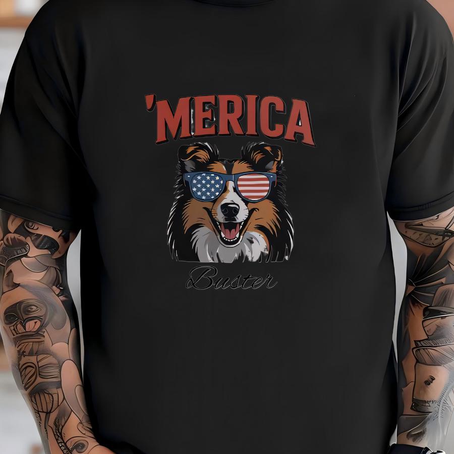Custom Dog 'merica Travel Tumbler: Patriotic 40 Oz Insulated Mug T-shirt