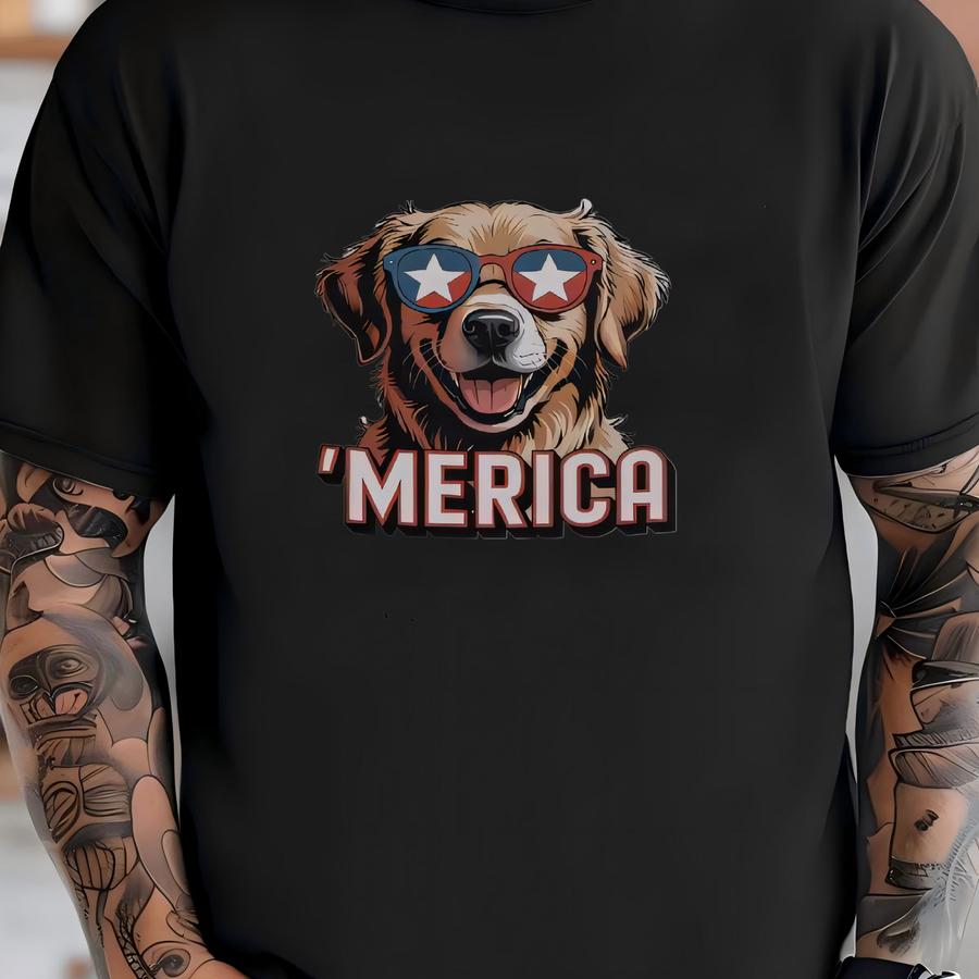 Personalized Patriotic Golden Retriever Tumbler: 40 Oz Insulated Travel Mug T-shirt