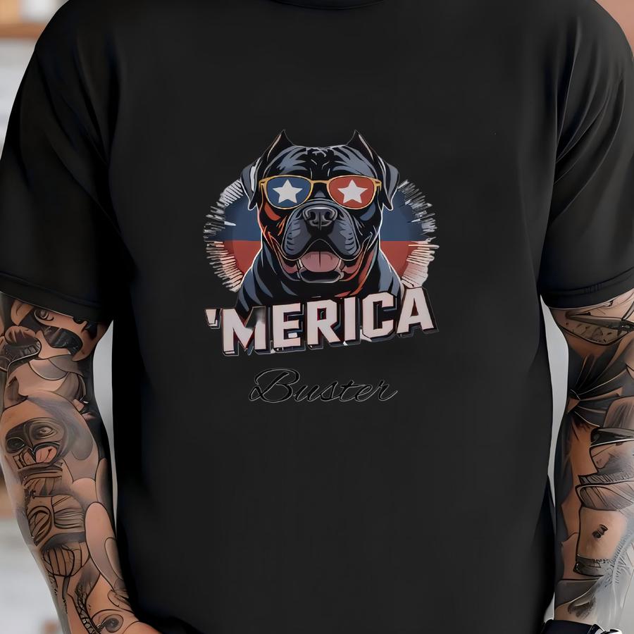 Personalized Dog Tumbler: Patriotic American Dog With Sunglasses, 40 Oz Insulated Travel Mug T-shirt
