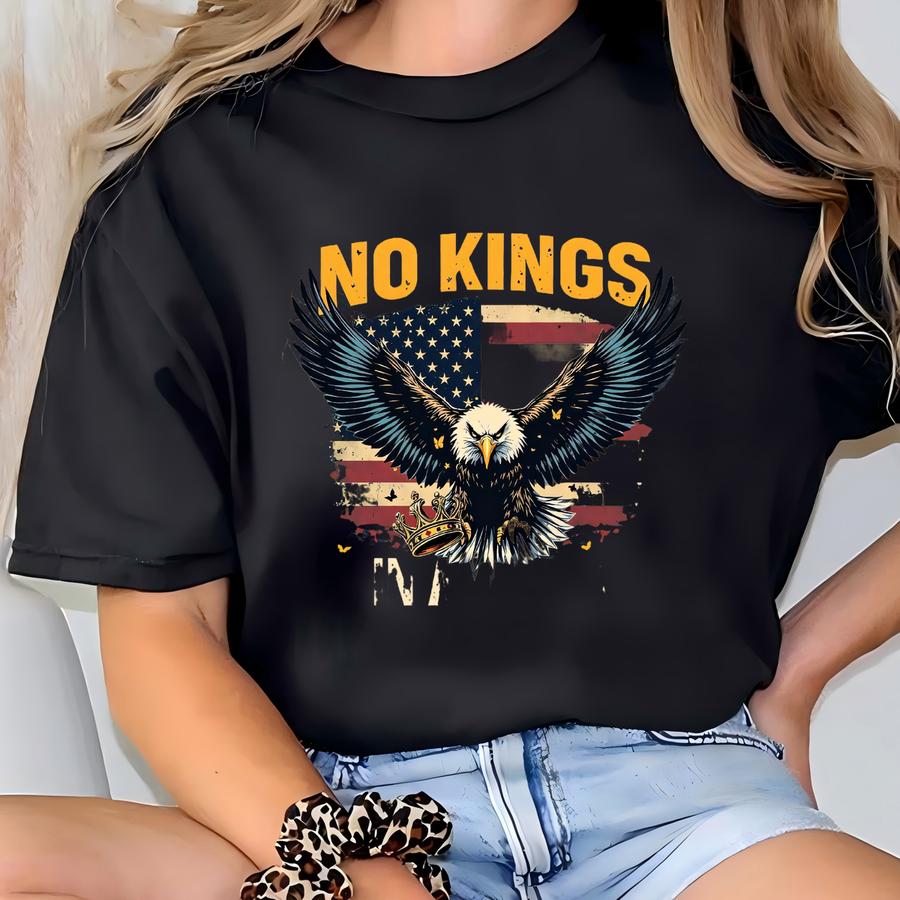 Shirt, No Kings In America Since 1776 Shirt, 4th Of July Gift, Protest Shirt, Gift, Political Protest, Usa Flag Tee T-shirt