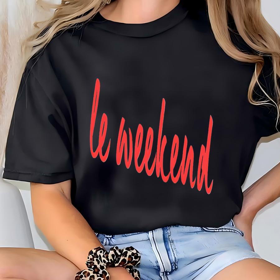 ® Weekend Shirt, Coffee Tee, Croissant Shirt, French T Shirt, Weekending Hoodie, Retro Graphic, Vintage Aesthetic, Le Weekend T-shirt