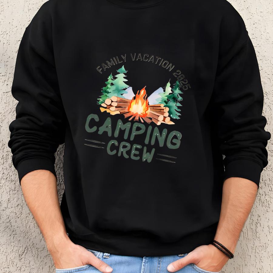Family Vacation 2025 Camping Crew Shirts, Family Camp Life Memories Shirts, Camper Shirt, Gift For Camper, Matching Camping Vacation Tshirts Sweatshirt