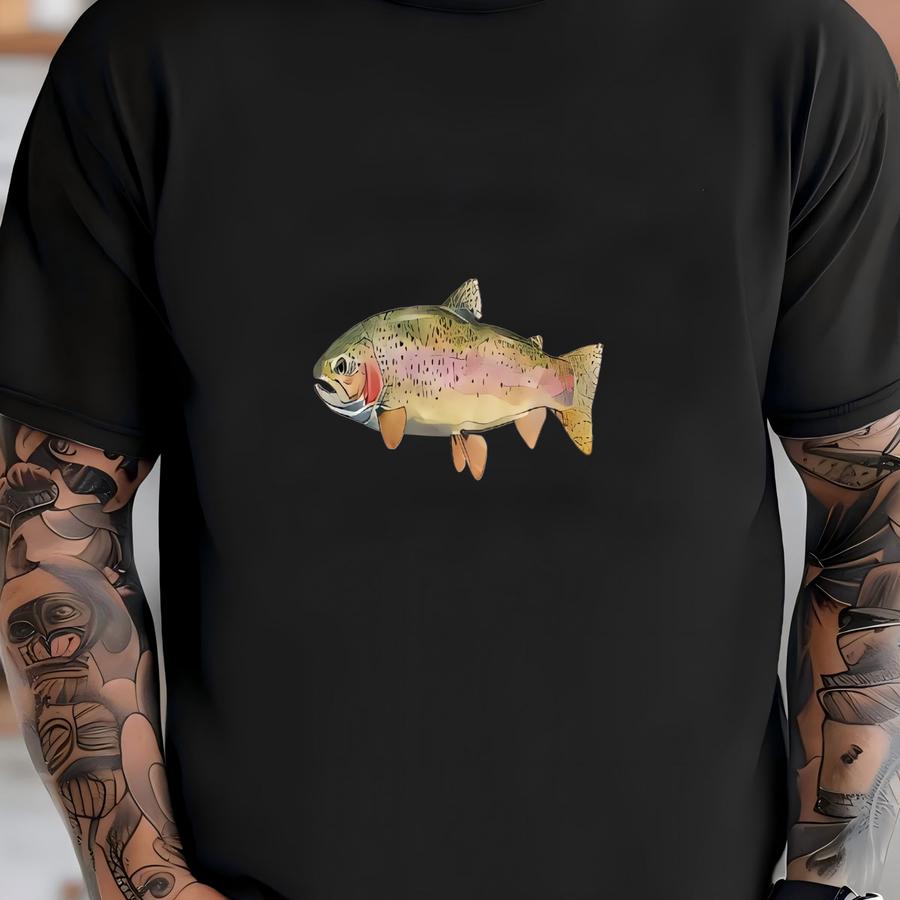 Fish Around And Find Trout Kids Shirt - Rainbow Trout Graphic Tee - Fish Species Graphic Tee - Fishing Kids Shirt - Natural Boho Clothes T-shirt