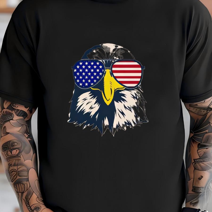4th Of July Eagle Kids Shirt - Patriotic Eagle Graphic Tee - Boys America Natural Tee - 4th Of July Kids Shirt - 4th Of July Outfit T-shirt