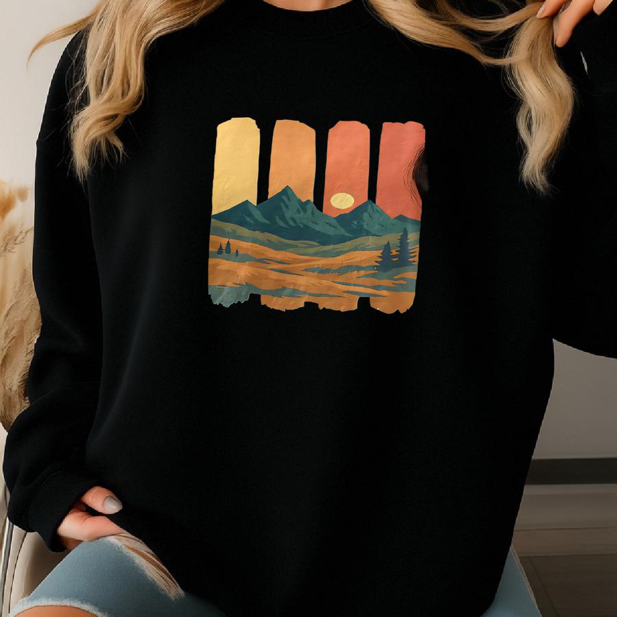 Gates Of The Arctic Shirt Sweatshirt Hoodie, Alaska Mountain Scene Tee, Retro Wilderness Landscape, National Park Hiking Gift Sweatshirt