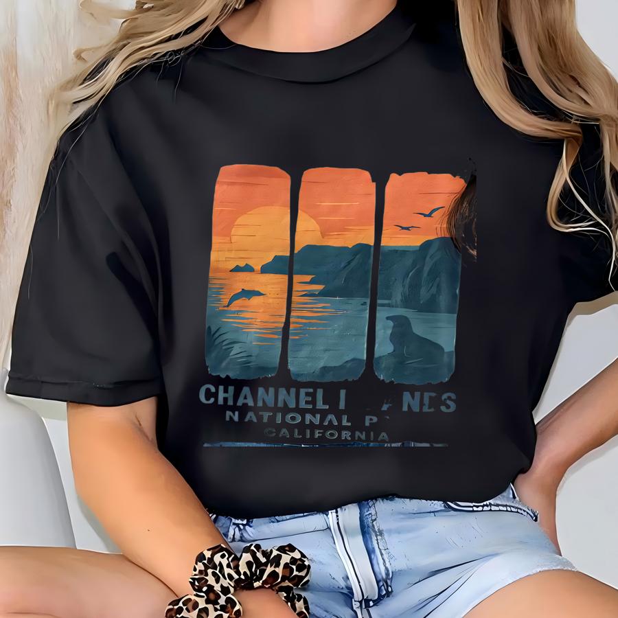 Channel Islands National Park Tshirt Sweatshirt Hoodie, California Al Tee, Dolphin Sunset Graphic, Sea Lion Ocean Shirt T-shirt