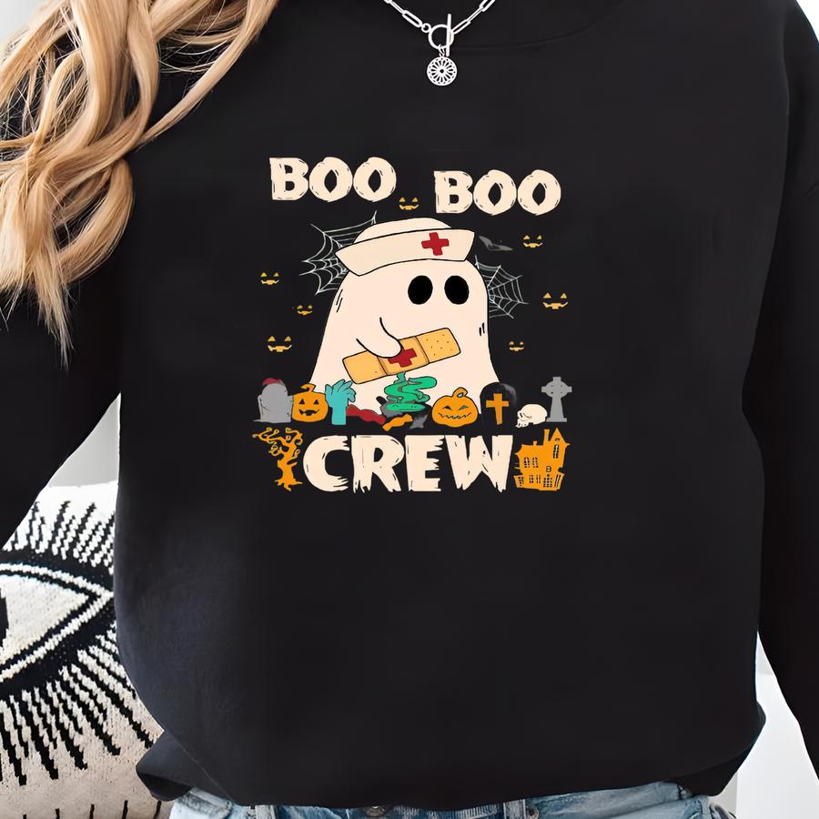Boo Boo Crew Sweatshirt, Halloween Sweatshirt, Cute Halloween Shirts, Halloween Nurse Shirt, Funny Nurse Shirt, Nurse Outfit Sweatshirt