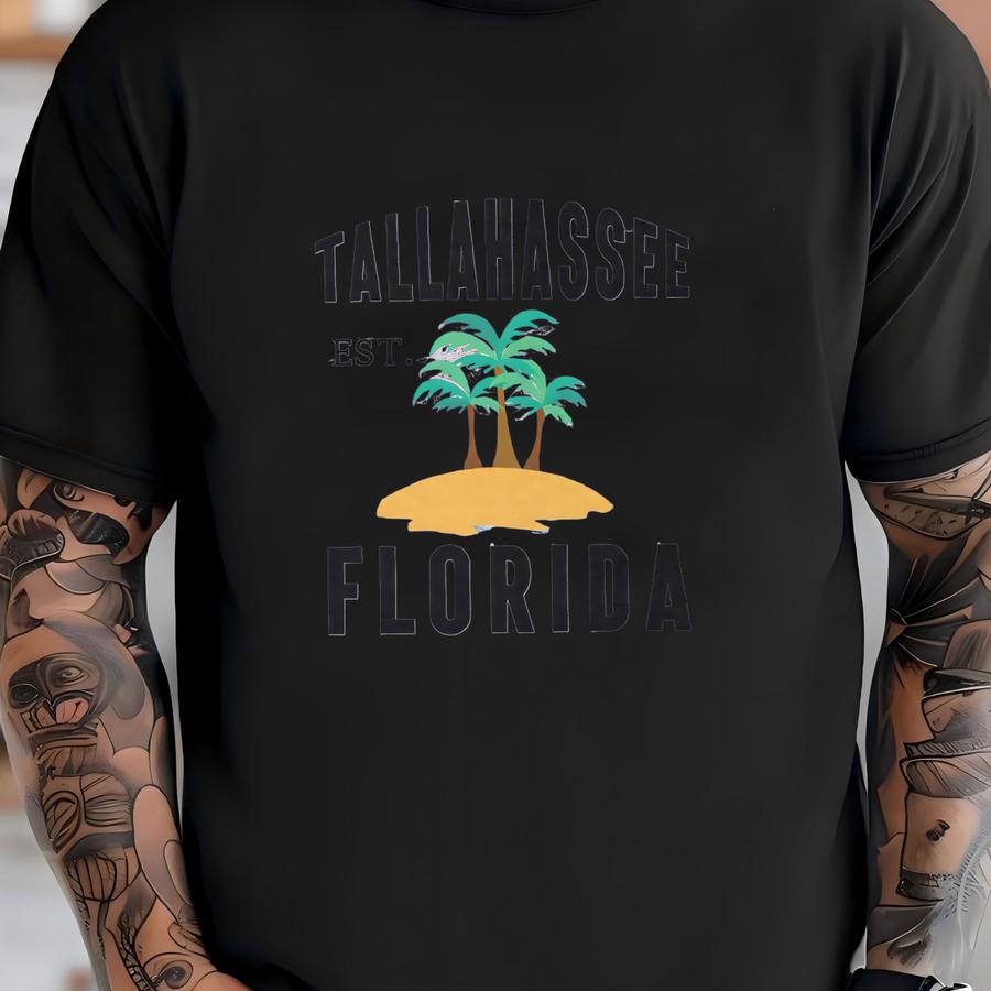 Tallahassee Florida Sweatshirt, Palm Trees, Established 1821, City Pride Sweatshirt, Vacation Sweatshirt, Travel Sweatshirt, Souvenir T-shirt