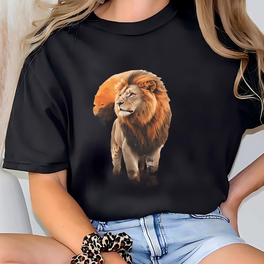 Watercolor Lion Toddler Hoodie: Rustic Savanna Kids Clothes T-shirt