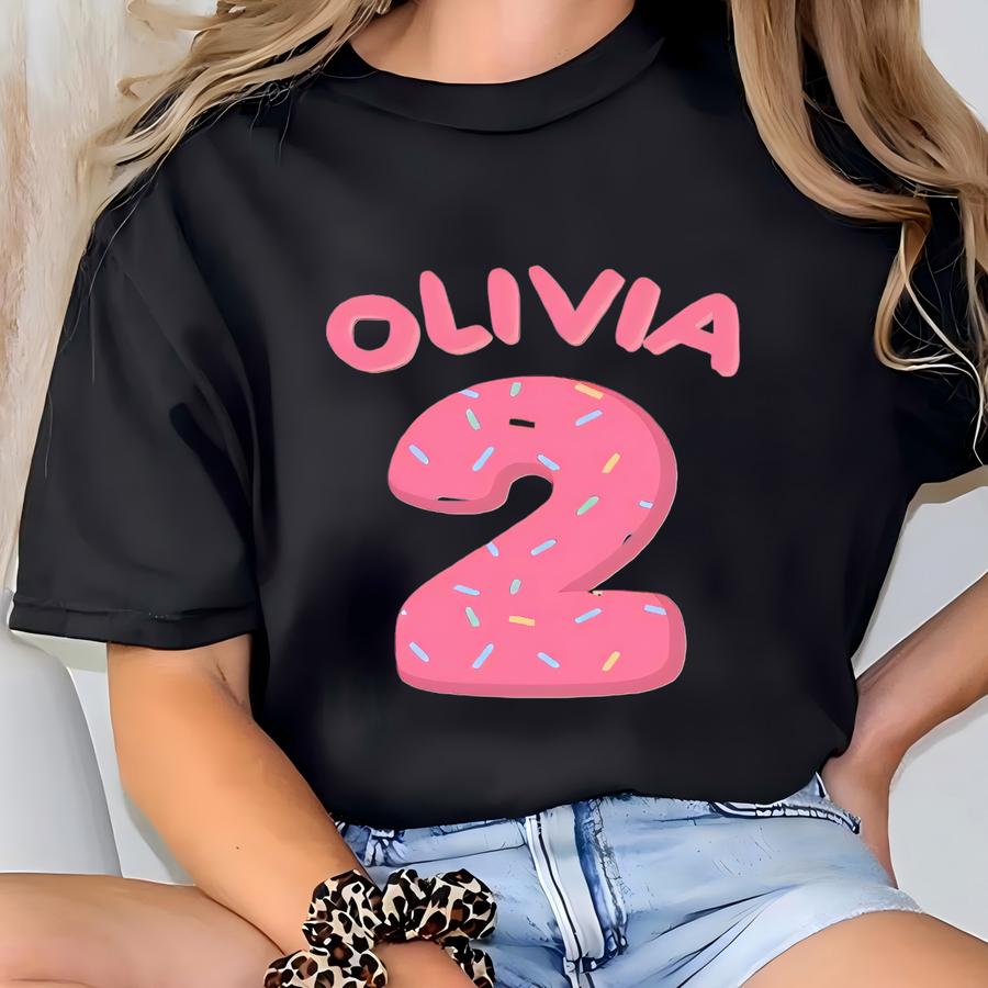 Two Sweet Birthday Shirt: Donut Second Birthday Outfit T-shirt