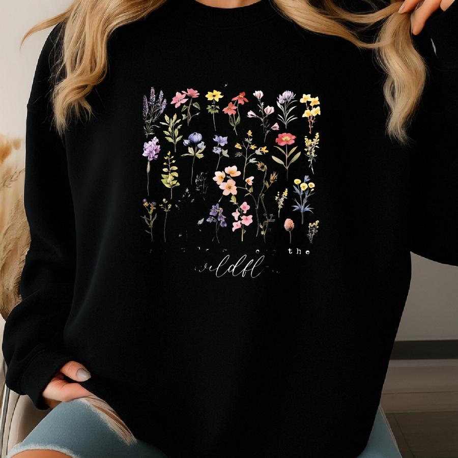 ® T-shirt, You Belong Among The Wildflowers Shirt, Nature Lover Gift, Botanical Shirt, Plant Lady Shirt, Inspirational, Flower Sweatshirt