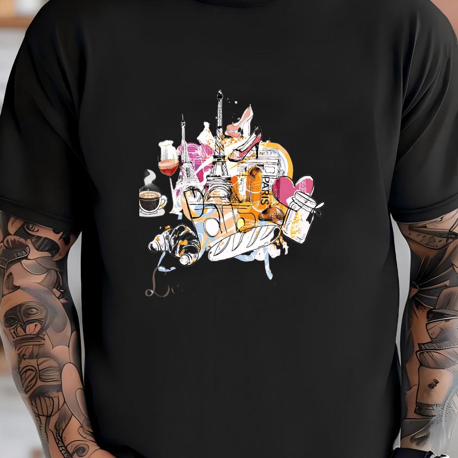 Paris Shirt, Montmartre Tee,french Art Hoodie, French Clothes, France Hoodie - Unisex, Paris Vibes Hoodie, Gift For Travelers, Paris T-shirt