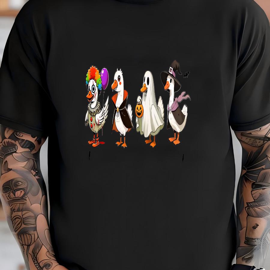 ® Shirt, Just A Horror Goose Shirt, Halloween Goose, Halloween 2025 Shirt, Spooky Goose Tee, Halloween Boo Gift, Cute Ghost T-shirt