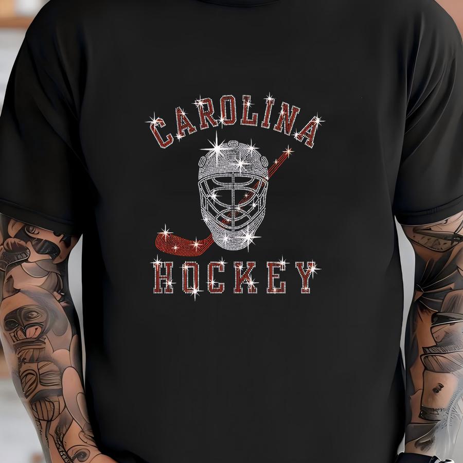 Carolina Hockey Rhinestone Shirt: Sparkle Hockey Mom Tee T-shirt
