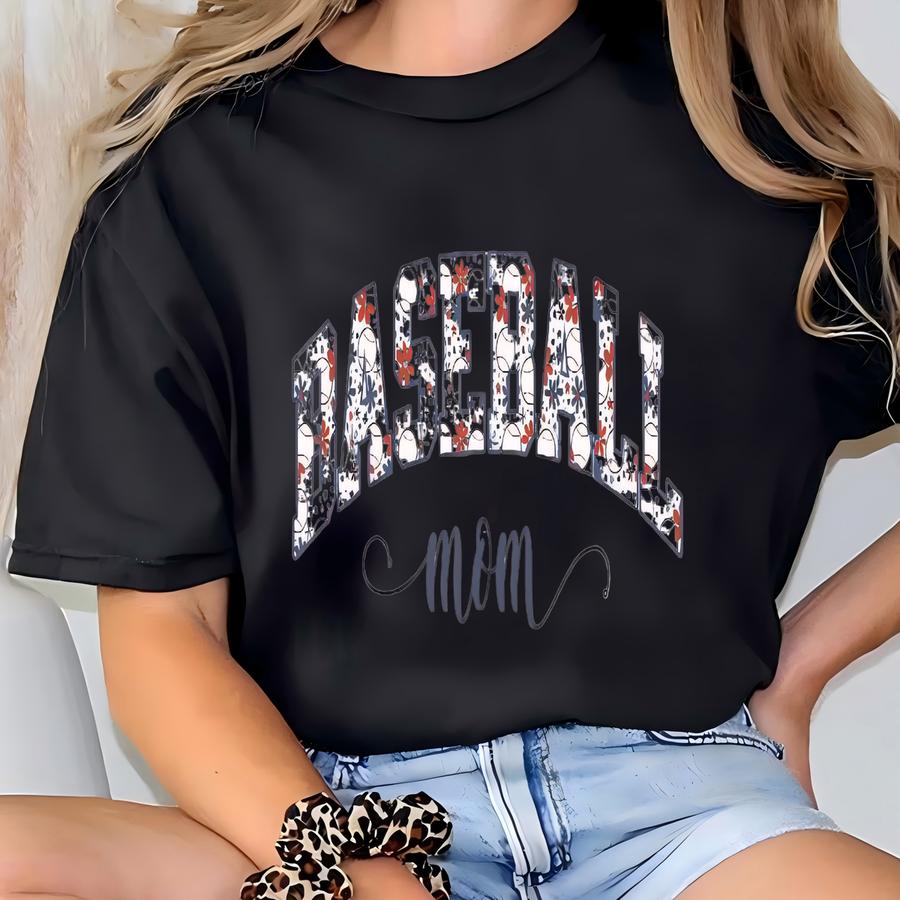 ® Baseball Mama Shirt Floral Mom Baseball Season Tee Mom Tshirt Women's Flower Baseball Aunt Shirt Gift Baseball Gigi T-shirt