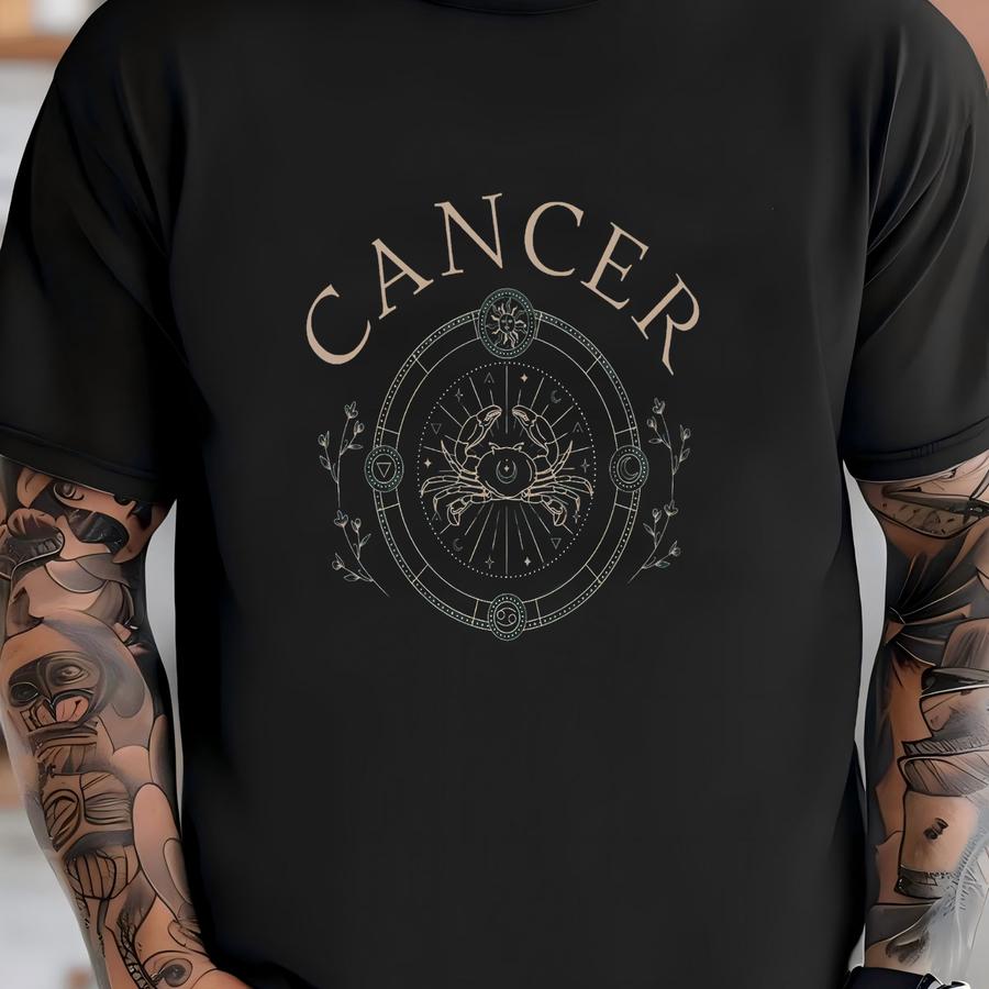 Cancer Zodiac Crewneck Sweatshirt, Astrology Gift, Unisex Sweater, Horoscope Apparel, Birthday Present, Cozy Astrology Wear T-shirt
