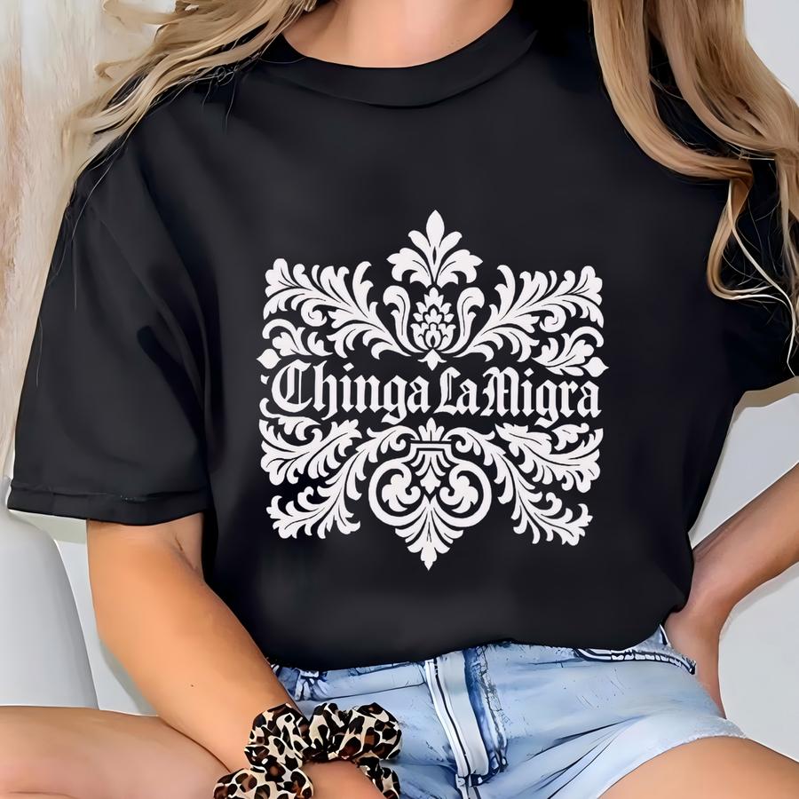 ® Anti Ice Shirt, Chinga La Migra Shirt, Anti Deportations, Fdt , Mexican Pride, Mexican Folkart, Liberal Protest Shirt T-shirt