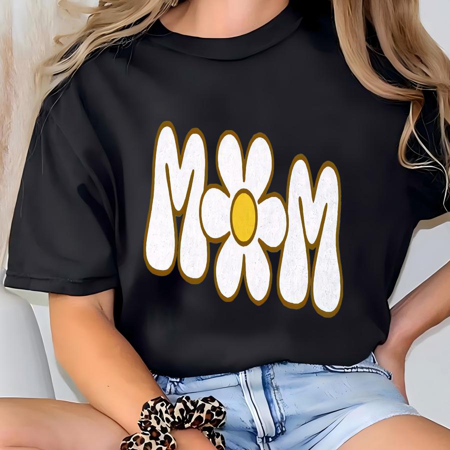 Mom Shirt, Mothers Day Gift,mommy Outfits,retro Mama Shirt,gift For Mom,mama Shirt, Mama Birthday Hoodie,cute Flower Mom Tee T-shirt