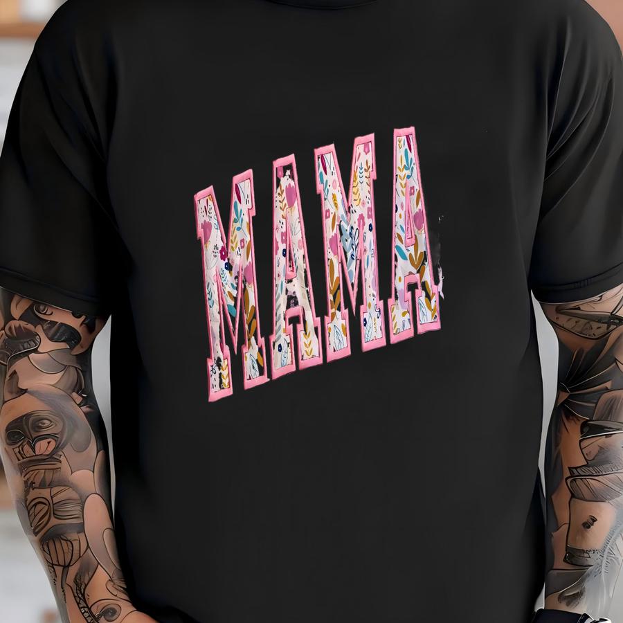 Mama Sweatshirt, Personalized Floral Mom Crewneck, Custom Mama Sweater, Gift For Mom, Custom Y Pullover, New Mom Gift T-shirt