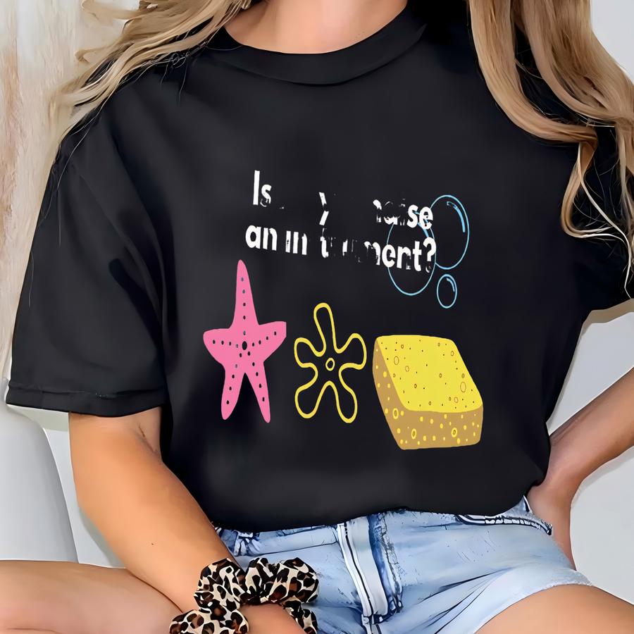 ® Sponge - Patrick Shirt, Funny Cartoon Tshirt, Bob Fan Gift, 90s Nostalgia Tee, Unisex Graphic Meme Tee, Tv Series T-shirt