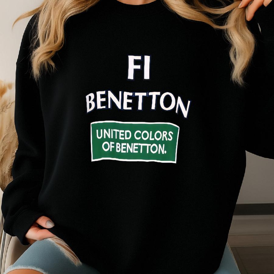 Vintage Benetton Formula 1 Blue Sweatshirt Medium 90s Benetton F1 World Championship Sweater Ucb United Colors Of Benetton Crewneck Size M Sweatshirt