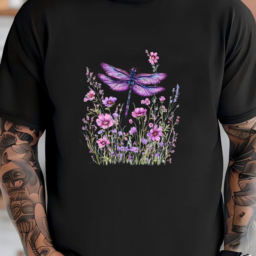 ® Shirt, Watercolor Purple Dragoy Shirt, Botanical Shirt, Wildflowers Shirt, Nature Lover Gift, Floral Shirt, Dragoy Tee T-shirt