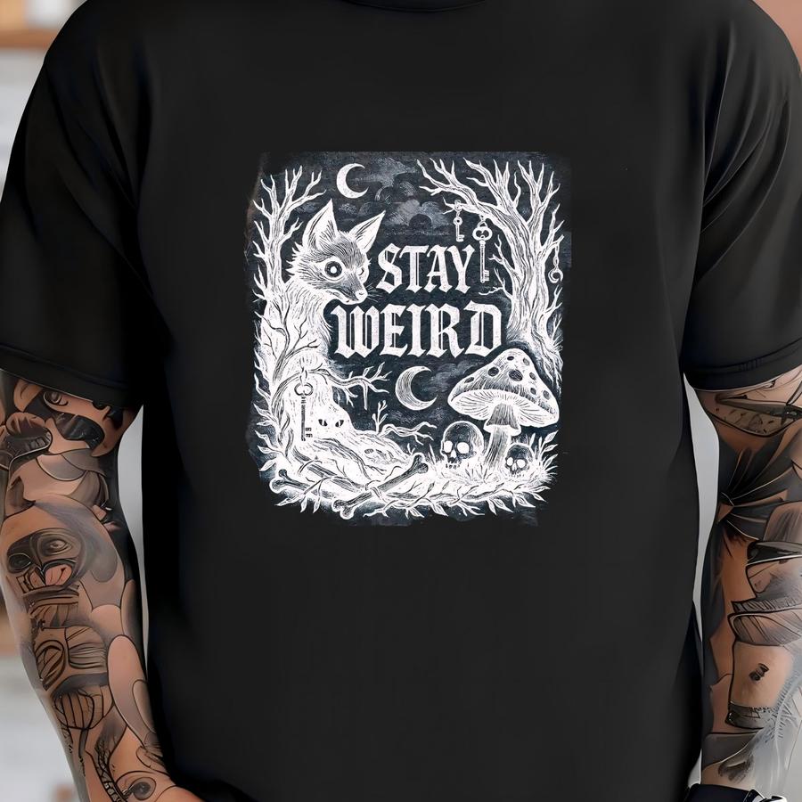 ® Shirt, Stay Weird Witchy Halloween Gothic Girly Shirt, Stay Weird Tee, Halloween Party Tee, Halloween 2025, Witchy Vibes Tee T-shirt
