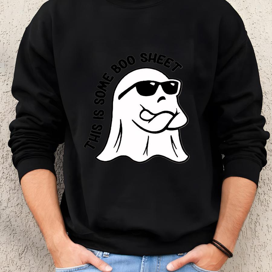 Cute Halloween Ghost Sweatshirt, This Is Some Boo Sheet, Spooky Season Shirt, Womens Halloween Gift, Halloween Party Shirt, Ghost Lover Gift Sweatshirt