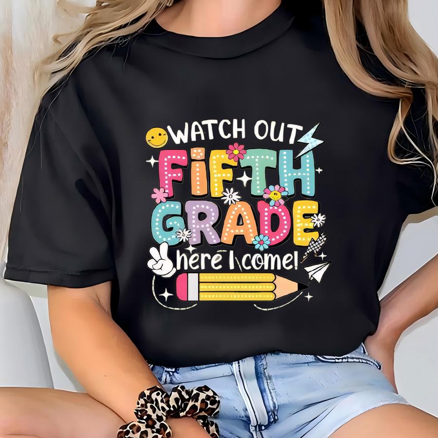 Back To School Teacher Shirt, Watch Out Kindergarten Here I Come,teacher Team, School Teacher Tee, Teacher Matching, First Day Of School Tee T-shirt