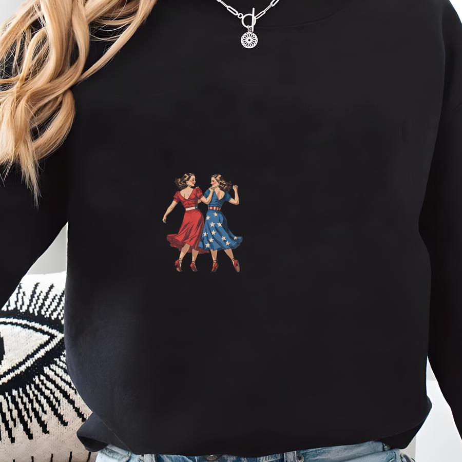 ® Stars Stripes And Women’s Rights Shirt, Retro 4th Of July Tee, Patriotic Girl Power Shirt, Usa Graphic Shirt Sweatshirt