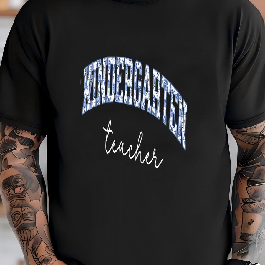 ® Kindergarten Teacher Shirt, Toile De Jouy Kindergarten Tshirt, Appreciation Gift For Teacher, Elementary School Teaching Tee T-shirt