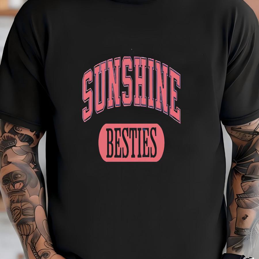 Sunshine Besties Shirt: Retro Girls Weekend Tee T-shirt