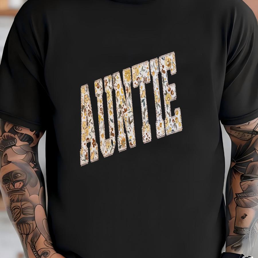 Auntie Shirt, Custom Aunt Shirt, Tee, Floral Auntie Shirt, Personalized Shirt For Aunt, Cute Auntie Tee T-shirt