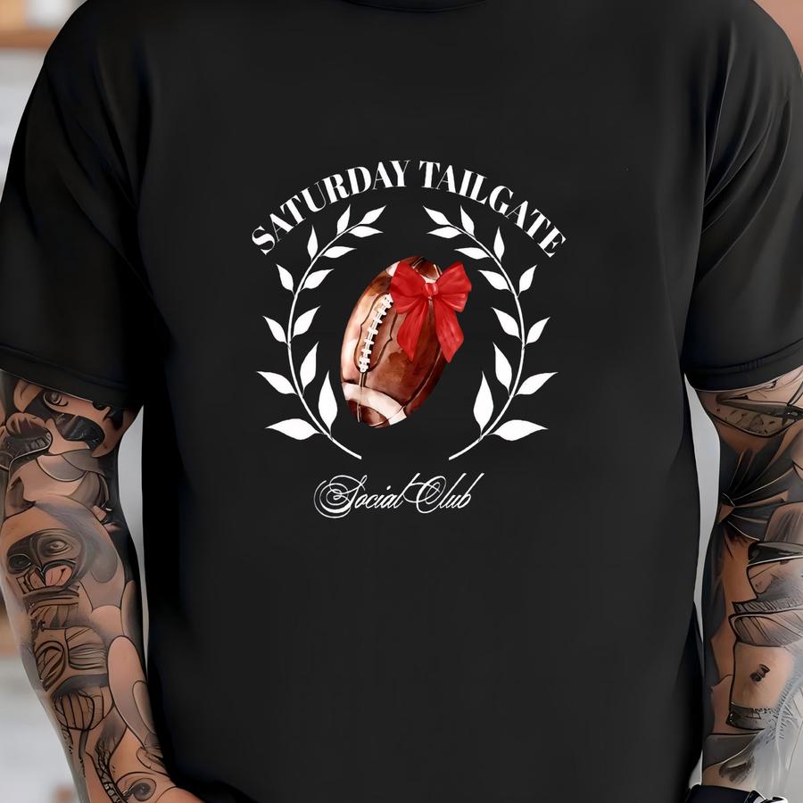 College Game Day T Shirt Saturday Tailgate Football Tee Red And Black Team Spirit Shirt T-shirt