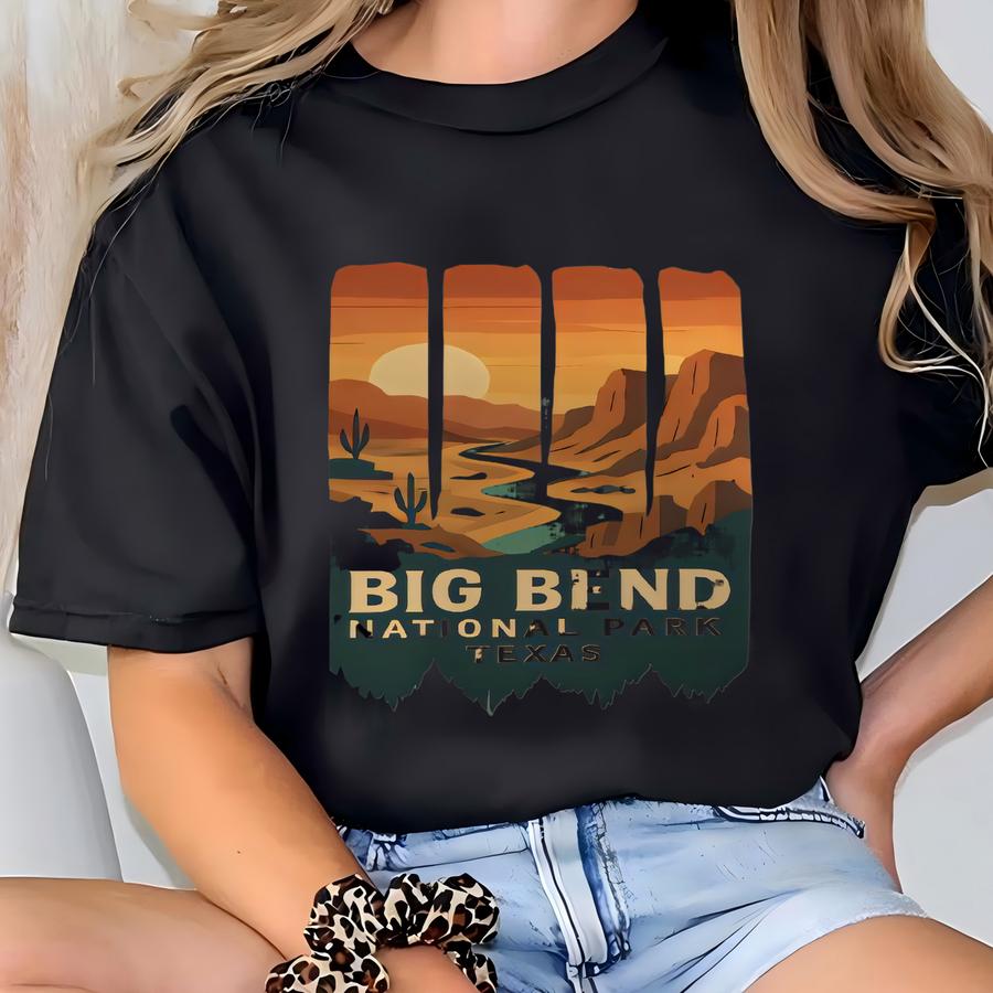 Big Bend National Park Shirt Sweatshirt Hoodie, Texas Desert Sunset Tee, Rio Grande Nature Graphic Top, Hiking Adventure Gift T-shirt
