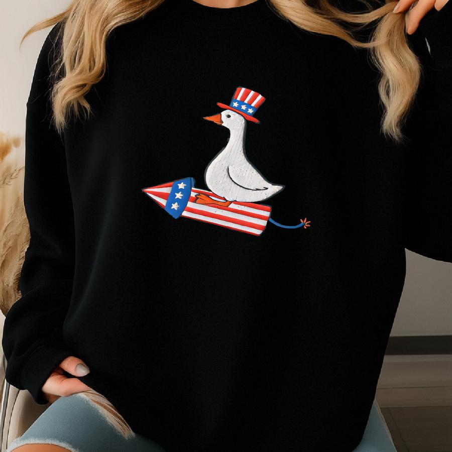 Funny Goose 4th Of July Shirt: Patriotic Tee Sweatshirt