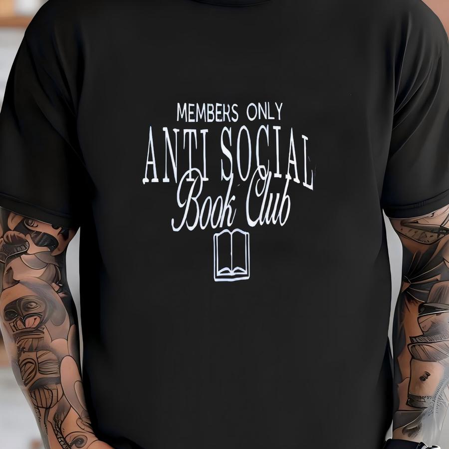 Anti-social Book Club Crewneck Sweatshirt | Bookish Gift | Gift For Reader | Book Lover | Oversized Sweatshirt | G18easbc T-shirt