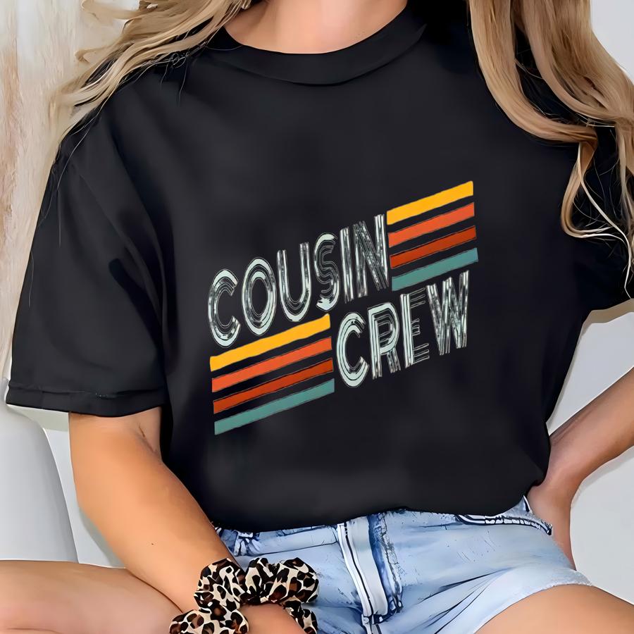 Retro Cousin Crew Kids Hoodie | Vintage Style Matching Cousins Shirt T-shirt